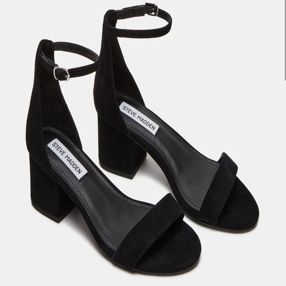 IRENEEW BLACK SUEDE HEELS - Picture 1 of 4